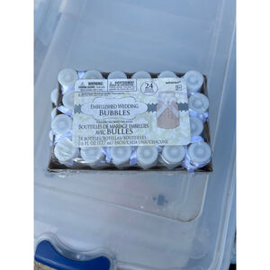 Amscan Wedding Bubbles Party Favors, White with Embellishment, pack of 24